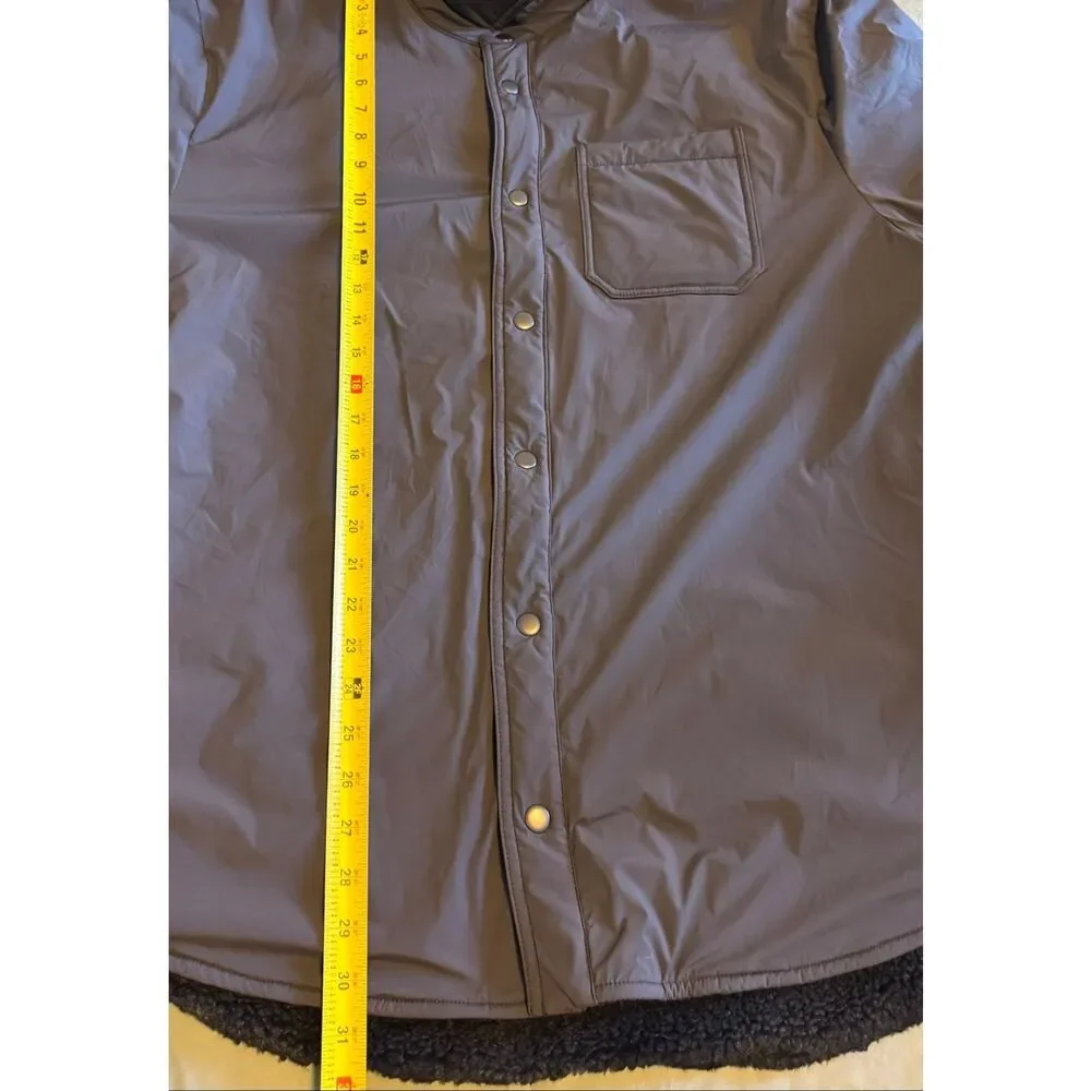 James Perse Size 5 2XL Yosemite Jacket Plaid Lined Performance Fleece Gray